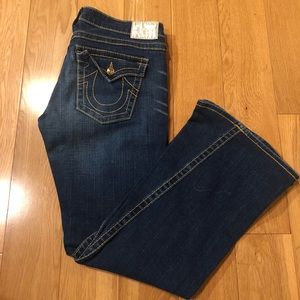 True Religion studded flare leg jean